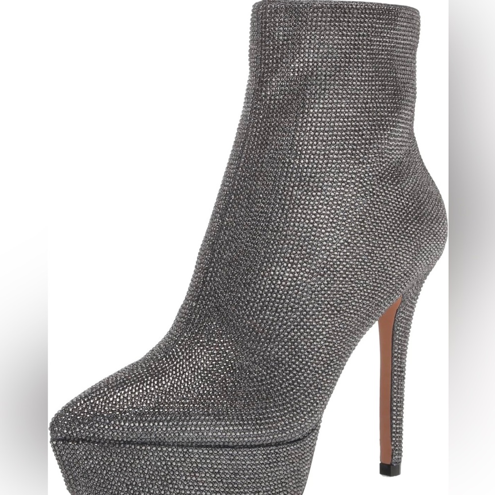 Jessica Simpson platform Bootie, size 7, color pewter